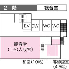 葬儀場2階観音堂間取り図